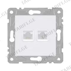 როზეტი TDM RJ45 RJ11 QUAD თეთრი