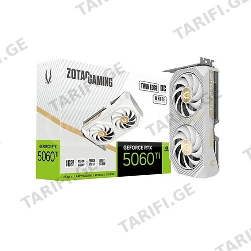 ვიდეობარათი - Zotac RTX 5060 Ti 16 GB Twin Edge Oc White