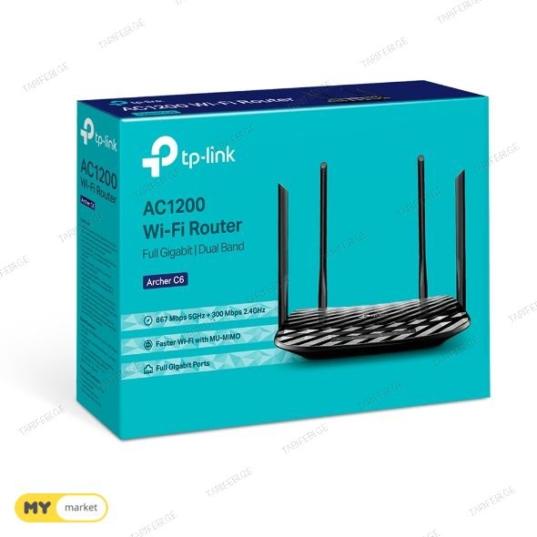 TP-LINK Archer C6 AC1200 Wireless MU-MIMO Gigabit Router