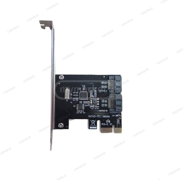 ადაპტერი PCI-E To Sata Adapter  , PCI-Express 1X to 2X Sata