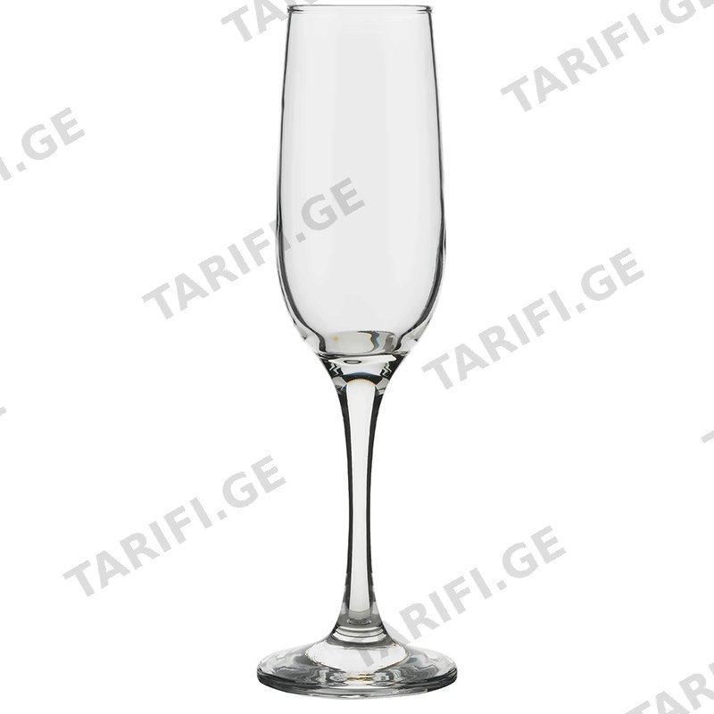 მინის შამპანურის ჭიქა (190 ML, 6 PCS)