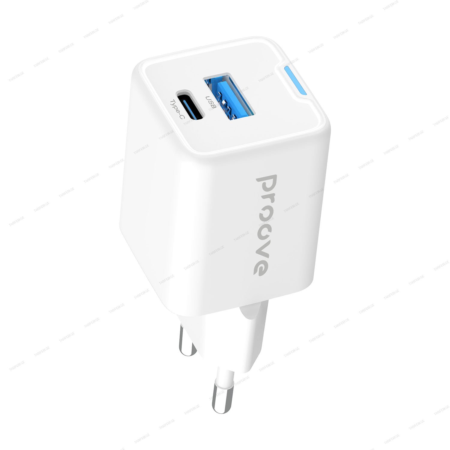 Wall Charger Proove Pocket GaN Plus 25W (Type-C + USB) white