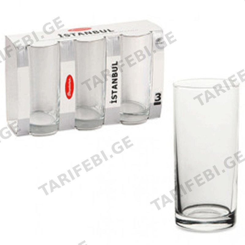 მინის ჭიქები PASABAHCE (3PCS, 290ML)