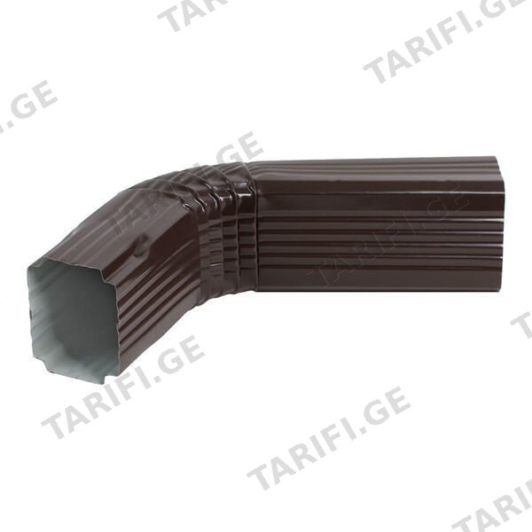 ოთხკუთხა წყალსაწრეტი მილის მუხლი 0.45x350 RAL 8019 (500 მმ.)