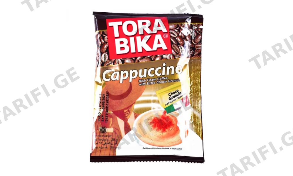 ყავა ტორაბიკა კაპუჩინო 25გრ-(Torabika cappuccino BAG Hanger 12*20*25)