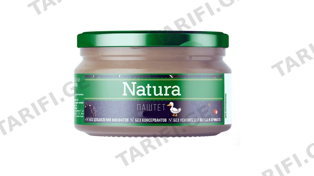 პაშტეტი "Natura" ბატის 200გ