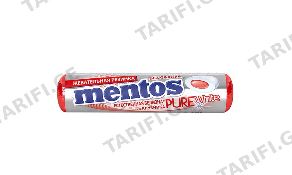 MENTOS საღეჭი რეზინი მარწყვი 15.5გ/46214645 1ც