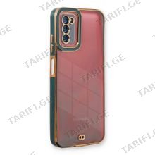 Samsung Galaxy A02S, Samsung Galaxy A03S, Liva lense Case სილიკონის ქეისი - მწვანე