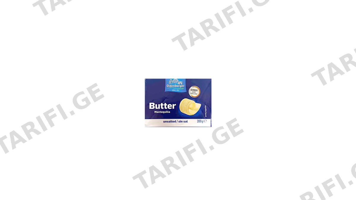 OLDENBURGER ნაღების კარაქი 82% 200გრ