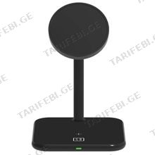 PW3R 2-in-1 Wireless Desktop Charger უსადენო დამტენი