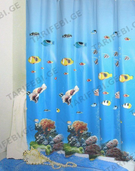 აბაზანის ფარდა Bisk PEVA SEA HORSE MULTI