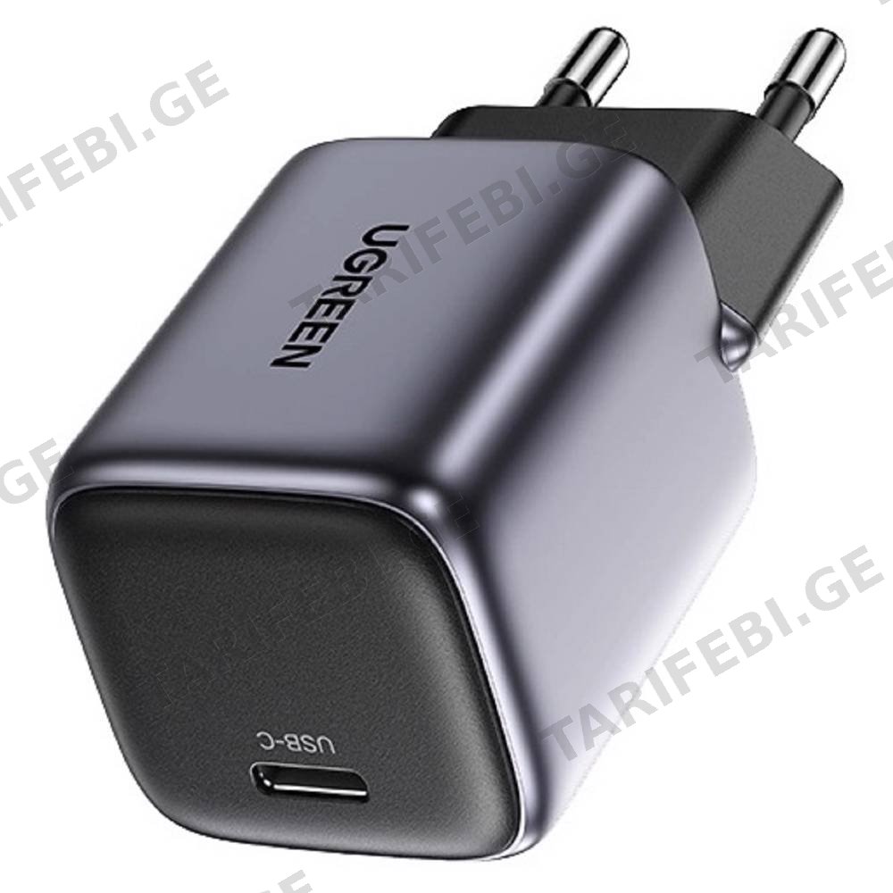 მობილურის დამტენი UGREEN CD318 (90664) Nexode Mini, 20W, Single port, Type-c, Black