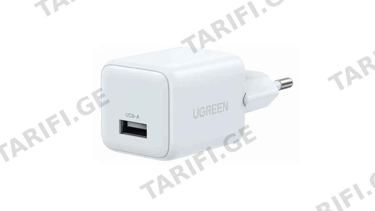 მობილურის დამტენი UGREEN X518 (75623), 18W, USB, GaN Fast Charger, White
