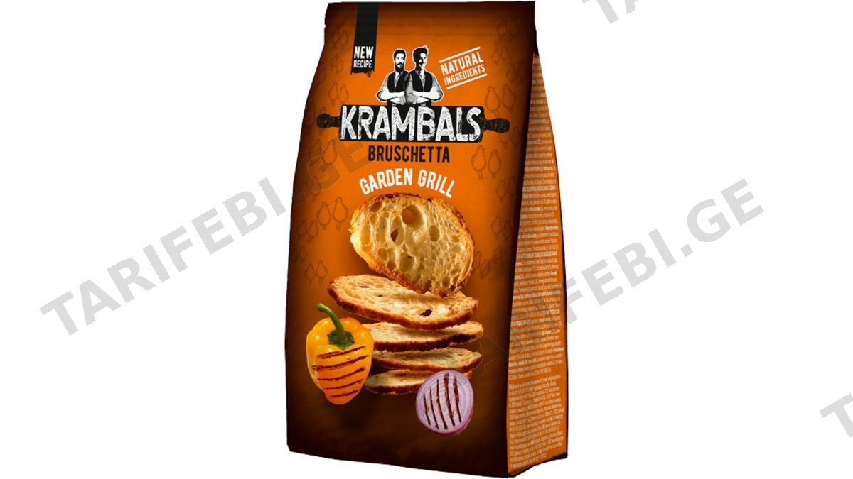 სუხარიკი /Krambals/ ბრუსკეტი გრილში მომზადებული ბოსტნეულით/70გრ