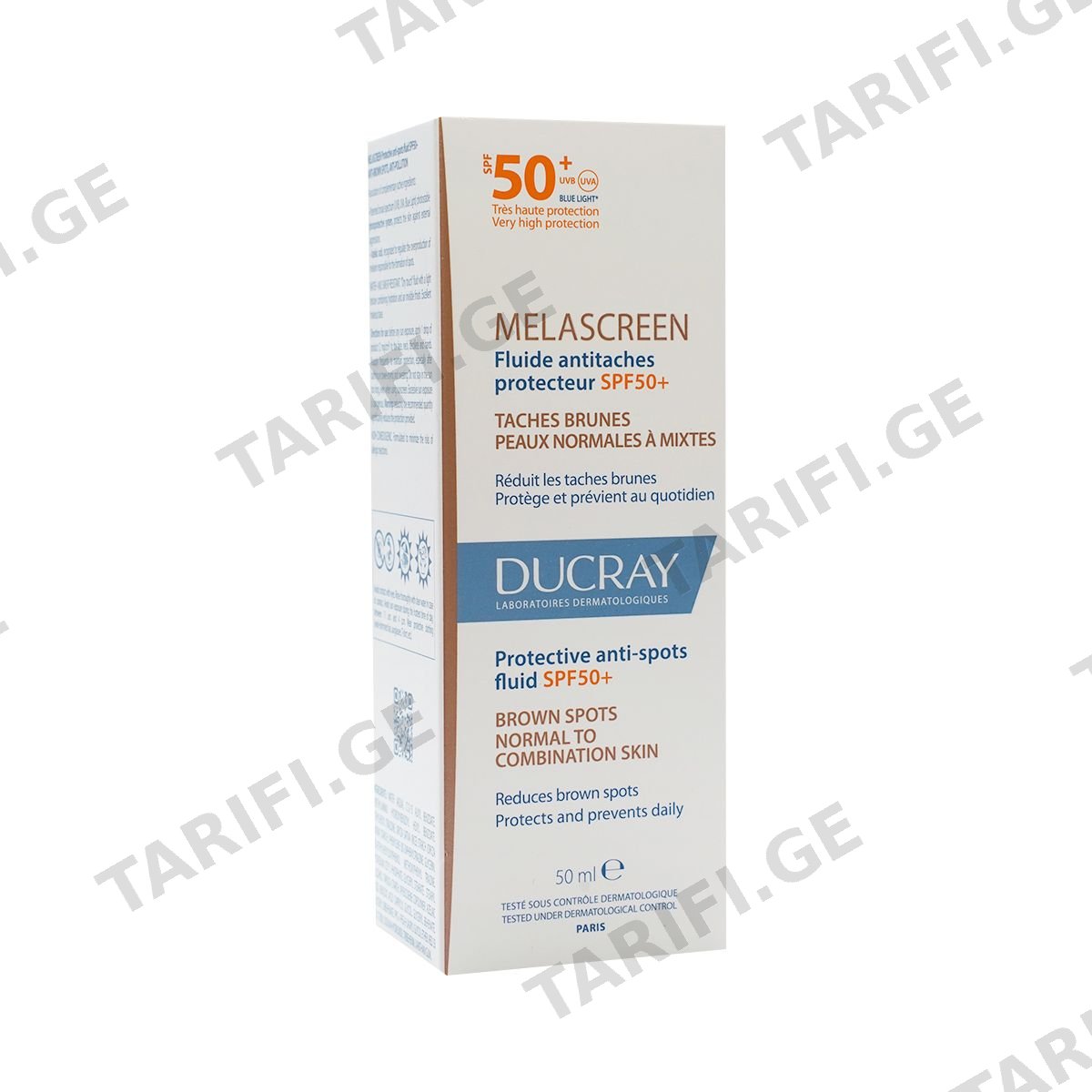 ლაქების საწინააღმდეგო სახის ფლუიდი SPF50 50 მლ 9272 დუკრე - Ducray