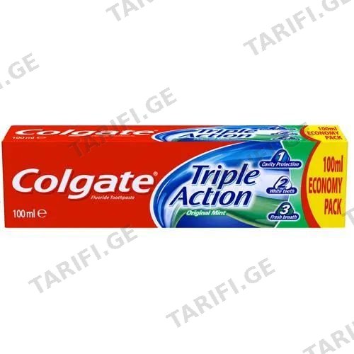 Colgate სამმაგი მოქმედების კბილის პასტა 100მლ