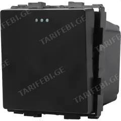 ჩამრთველი Socket Style 1 მექანიკური ერთიანი 1G-2W შავი