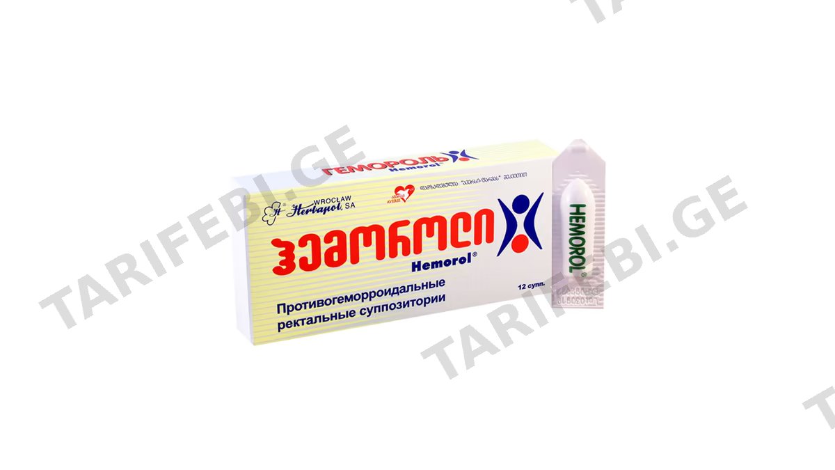 ჰემოროლი რექტ.სუპოზ.N12