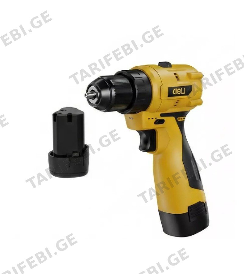 ხრახნდამჭერი (დრელი) ელემენტით 16V 10mm 2,0Ah*2 DC053 მწარ. deli