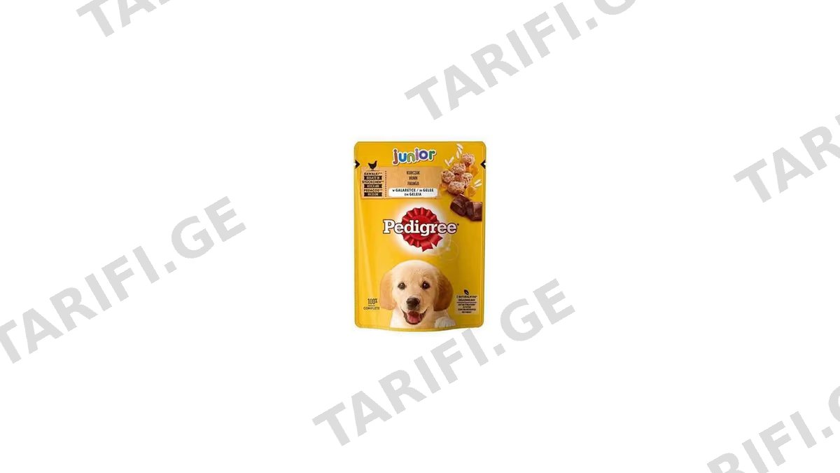 PEDIGREE ლეკვის კვება ქათამი და ბრინჯი 100გ