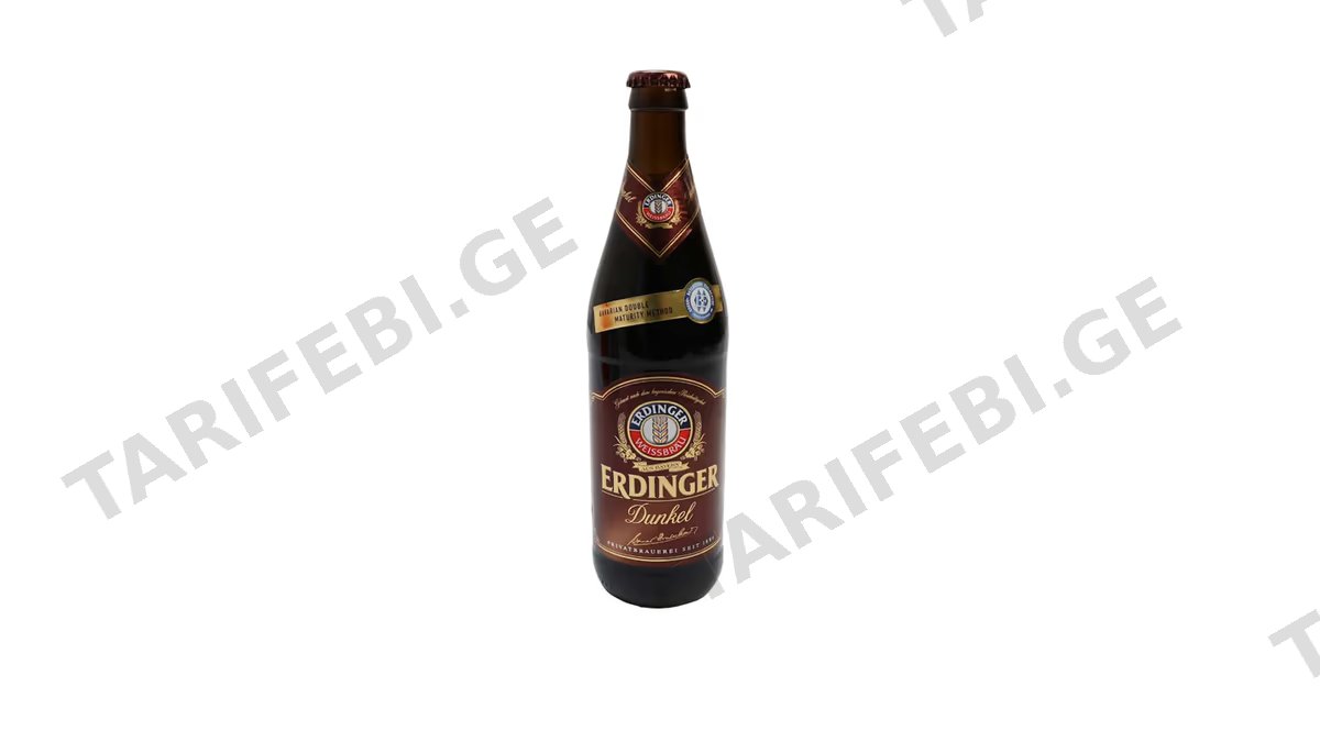 ERDINGER შავი ლუდი შუშა 0.5 ლ