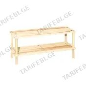 ფეხსაცმლის თარო ორიანი - MH08004 (NATURAL) 74X26X29.5 CM