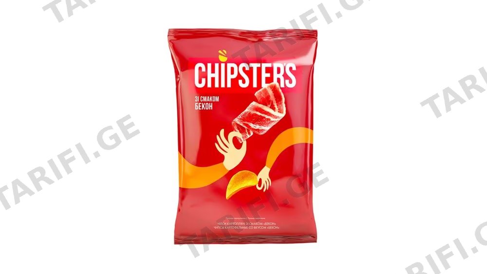 CHIPSTERS ჩიპსი კარტოფილის ნატურალური ბეკონი 110გრ