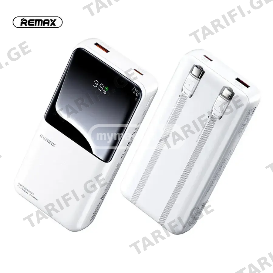 პორტატული დამტენი REMAX RPP-680 20000mAh 22.5W თეთრი