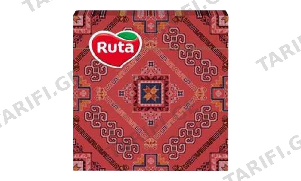 ხელსახოცი /RUTA / ქართული ტრადიციული წითელი ორნამენტი 33x33 20ც