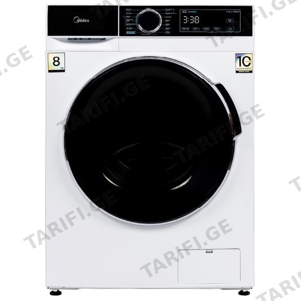 სარეცხი მანქანა Midea MFA01W80B/W 8Kg A+++ 1400Rpm Washing Machine White