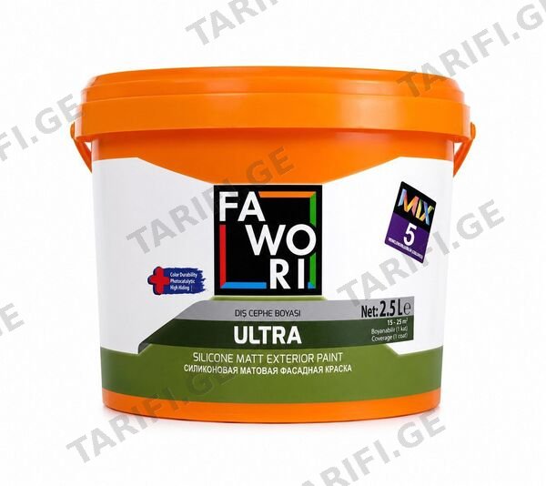 საღებავი ფასადის FWR ULTRA EXT. თეთრი 2,5LT