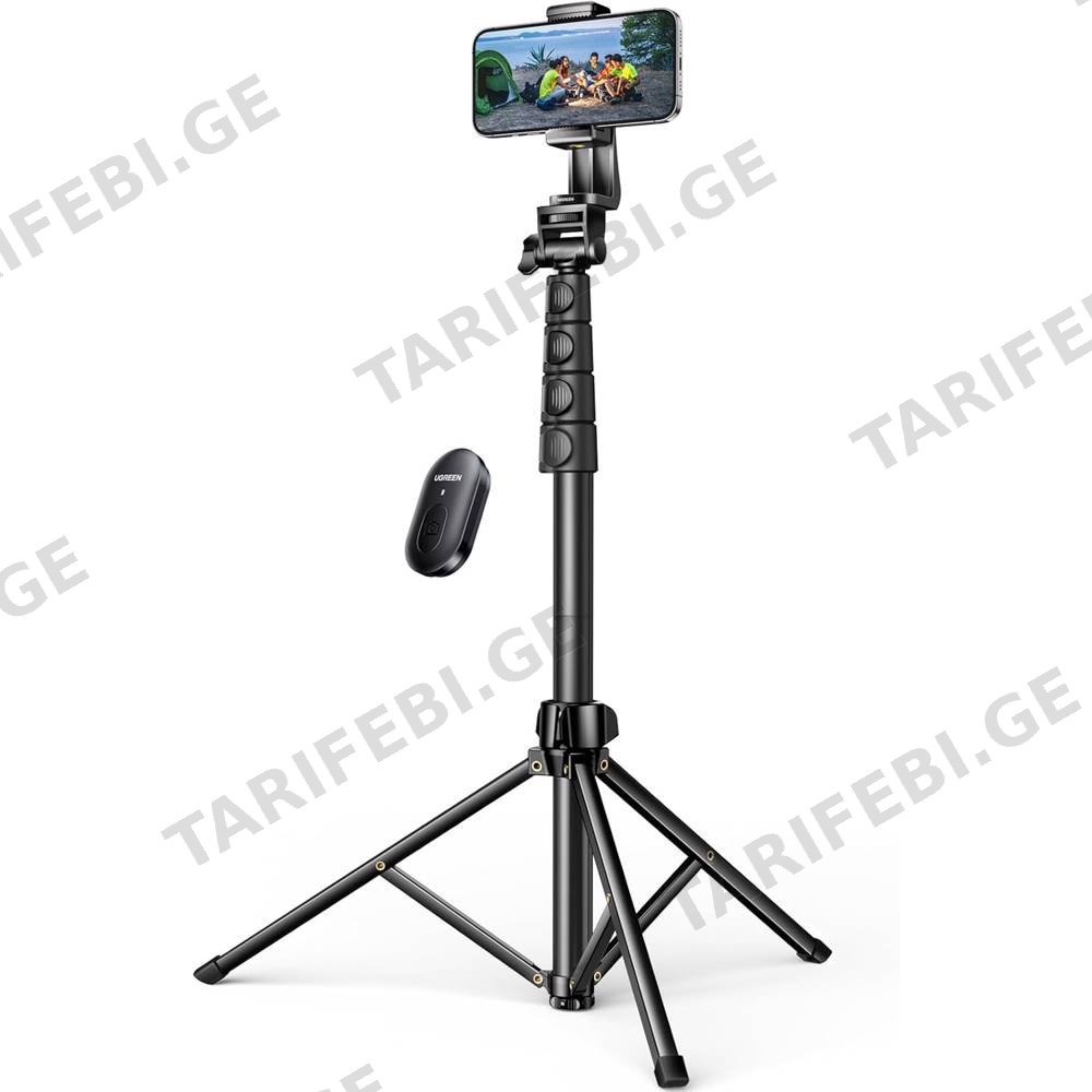 სელფის ტრიპოდი UGREEN LP680 (15609), Bluetooth, Selfie Stick Tripod, Black