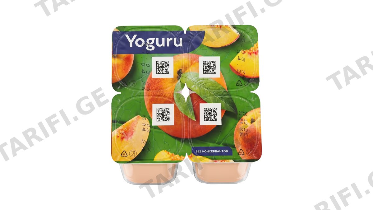 იოგურტი "Yoguru" 2.5% ატმით 125გ