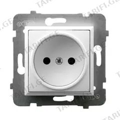 როზეტი Ospel Aria GP-1U/m/00 1 განყოფილებიანი თეთრი