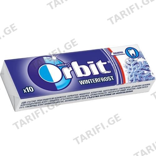 საღეჭი რეზინი / ორბიტი ვინთერფრეში / 14 გრ