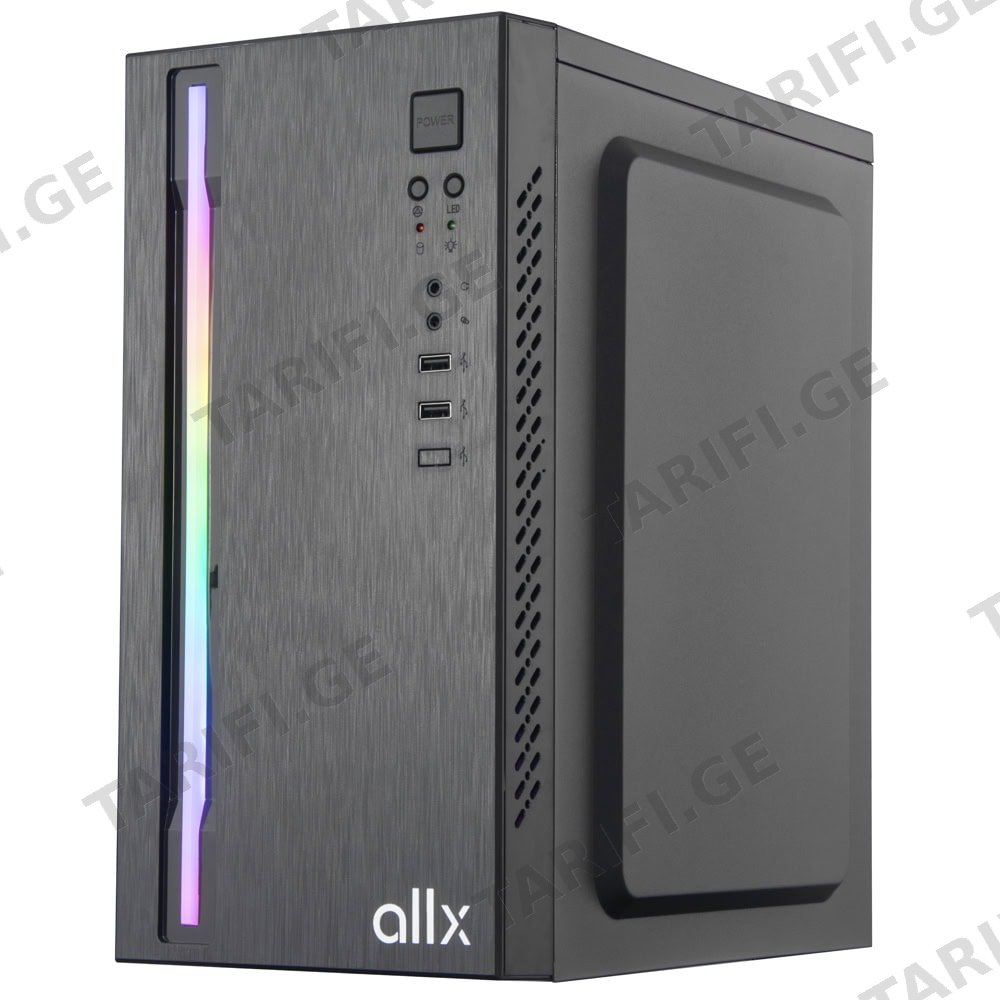 ქეისი ALLX AX-B1735, Computer Case, Micro-ATX, ITX, USBx2, AUDIO, Black