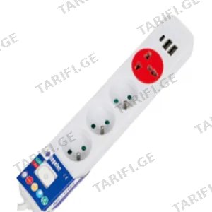 Ingelec 4 Socket with USB-C 2m White (1714D)
