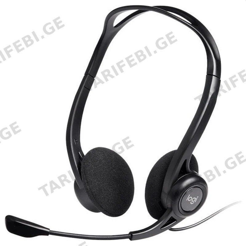 სადენიანი ყურსასმენი მიკროფონით LOGITECH PC960 USB-A შავი