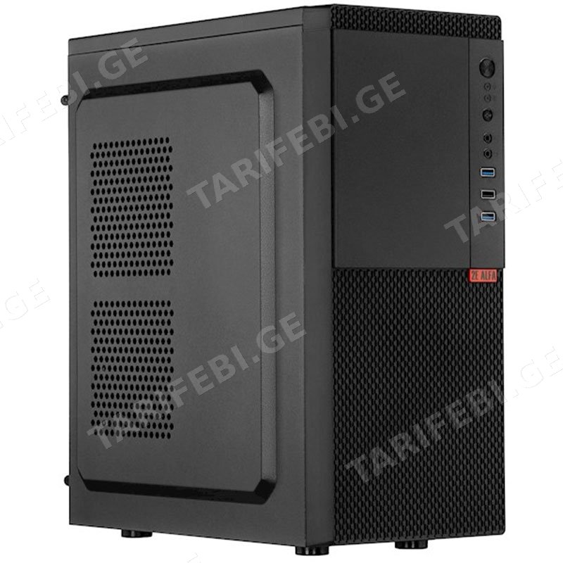 კომპიუტერის ქეისი 2E ALFA E130 BLACK