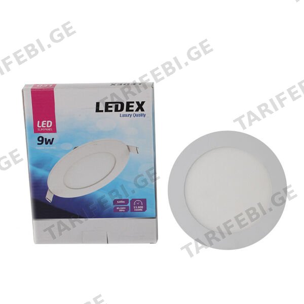 LED პანელიური სანათი მრგვალი 9w 4000K LINUS