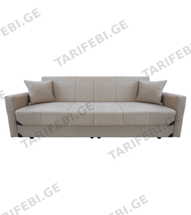 დივანი 3ნი SELEN #SOLO 104 ფერი. CREAM ზომა :220/190*50*55