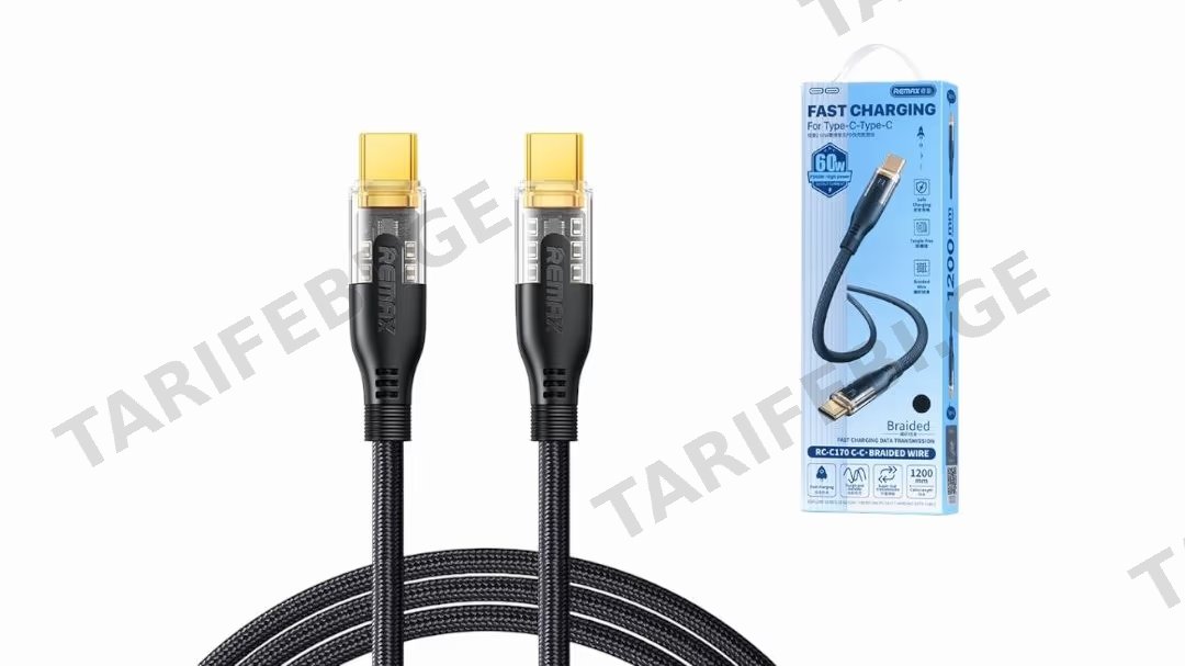 Remax RC-C170 C-C Type-C To Type-C Fast Charging Data Cable
