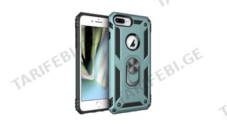 iPhone 8 Plus Sofia Ring Case სილიკონის ქეისი ბეჭდით - მწვანე