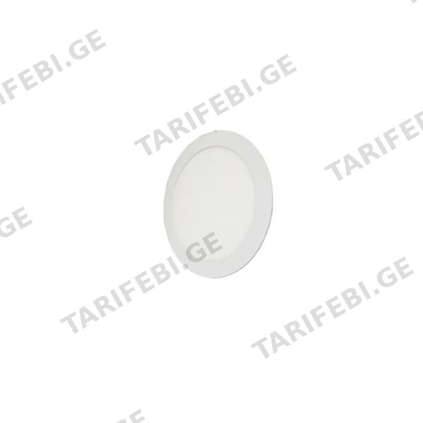 ლედ პანელური სანათი (მრგვალი) LED Slim Panel Light (Round) 9w 3000K