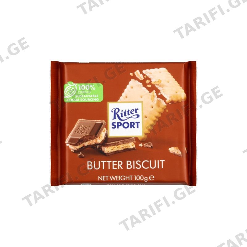 RITTER SPORT შოკოლადი ორცხობილით