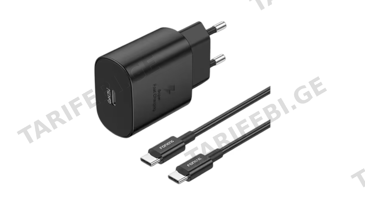 Foneng EU51 25W USB-C ADAPTER + Type-C to Type-C cable (1656)