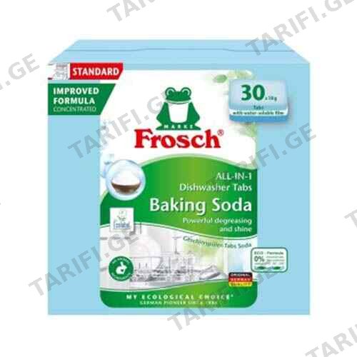 ჭურჭლის სარეცხი მანქანის ტაბლეტი სოდა / FROSCH / №30