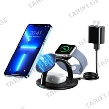 Choetech T587 15W 3 in 1 Holder Magnetic უსადენო დამტენი