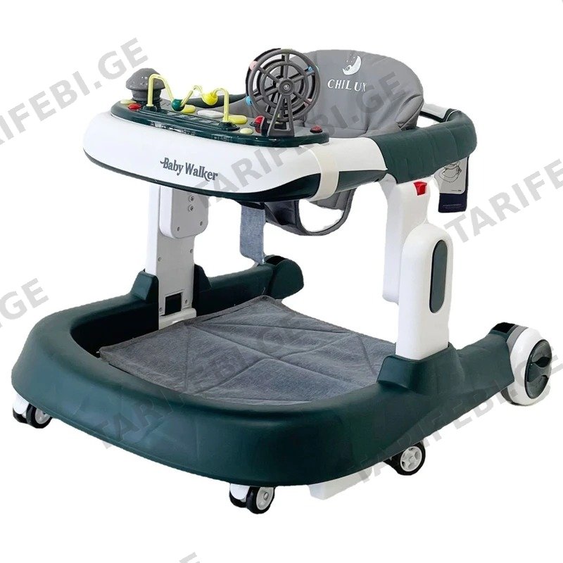 ჭოჭინა სილიკონის ბორბლებით GOLDEN CHILD BABY-926GREEN მწვანე