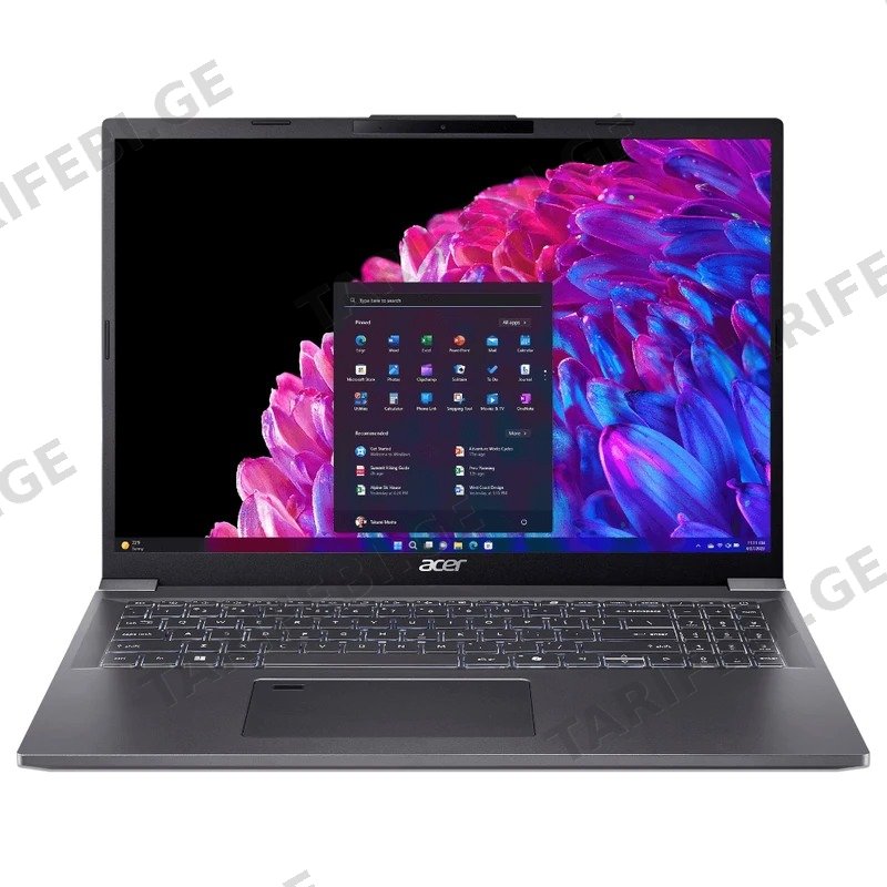 ნოუთბუქი ACER ASPIRE 16 A16-71M (NX.JENER.001) INTEL ULTRA 5 16GB 512GB SSD 16 ინჩი